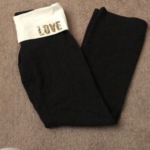 LOVE PINK black yoga pants